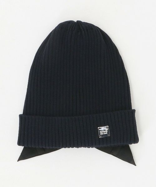 【新品】Athena New York 黒ニット帽 ポンポン付き Athena New York（アシーナニューヨーク）の「＜Athena New York