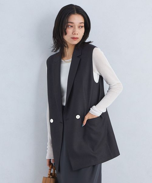 レディース バックジップ ベスト SHIPS｜<手洗い可能>バック ジップ ツイード ベスト | Rakuten