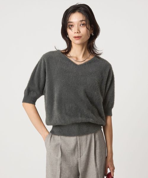 ＜6(ROKU)＞ウールコットン ニット ブラトップ 6(ROKU)＞ウールコットン ニット ブラトップ