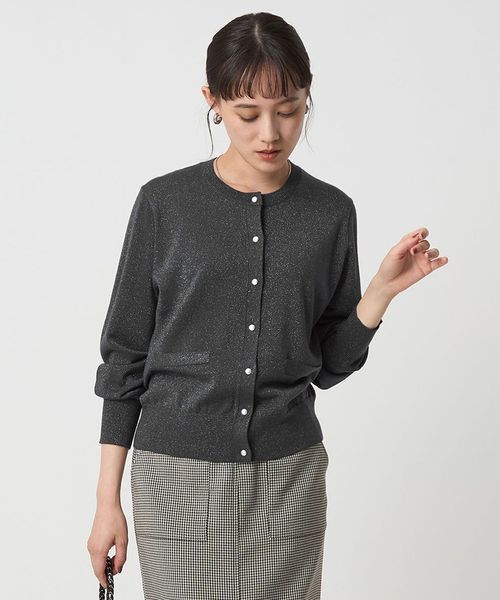 6(ROKU)＞コンパクト ショートスリーブ カーディガン ニット | - Buyee