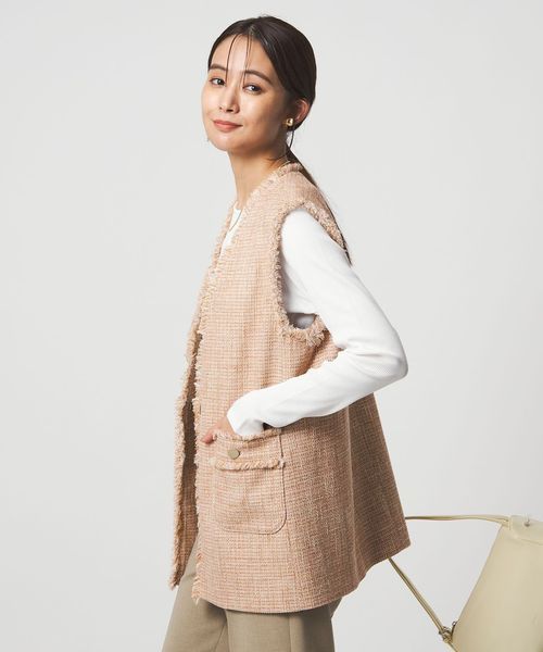 ユナイテッドアローズ ライト ツイード ベスト ジレ size SHORTあり］ライト ツイードライク ジレ | UNITED ARROWS LTD