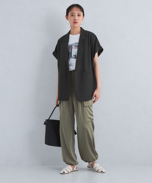 ICE フレンチスリーブ シャツ ジャケット -ウォッシャブル・防