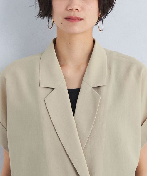 ICE フレンチスリーブ シャツ ジャケット -ウォッシャブル・防