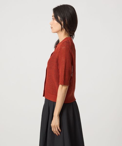 カーディガン メッシュ ニット ショートスリーブ カーディガン レディース BEAUTY＆YOUTH UNITED ARROWS カーディガン メッシュポロニット