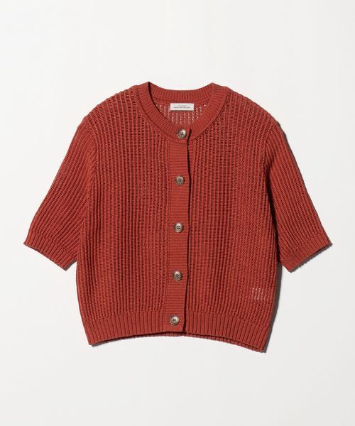 カーディガン メッシュ ニット ショートスリーブ カーディガン レディース BEAUTY＆YOUTH UNITED ARROWS カーディガン メッシュポロニット