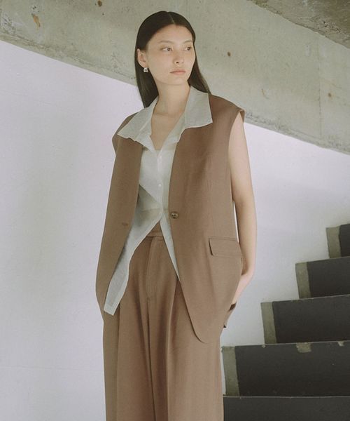 ATTISESSION＞コットンナイロン ニットベスト | UNITED ARROWS