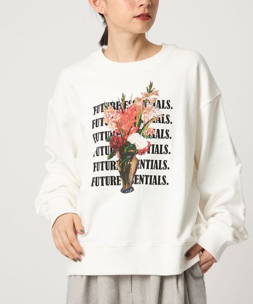 ＜6(ROKU)＞コットンウラケカラーステッチクルーネックプルオーバー 25SS BEAUTY&YOUTH UNITED ARROWS｜<6(ROKU)>コットンウラケ カラーステッチ