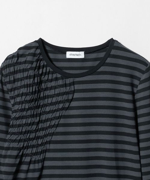 ATTISESSIONシアー フライス シャーリング プルオーバー ATTISESSION＞シアー フライス シャーリング プルオーバー