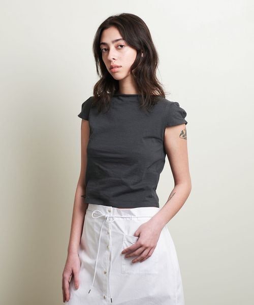 【週末限定】attisession コットンカップスリーブTシャツ ATTISESSION＞コットン カップスリーブ Tシャツ（Tシャツ