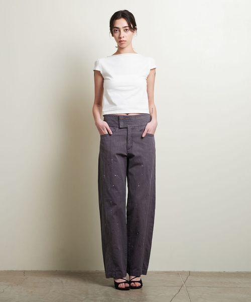 ATTISESSION 完売品 コットン カップスリーブ Tシャツ ダークグレー BEAUTY&YOUTH UNITED ARROWS｜<ATTISESSION>コットン カップ