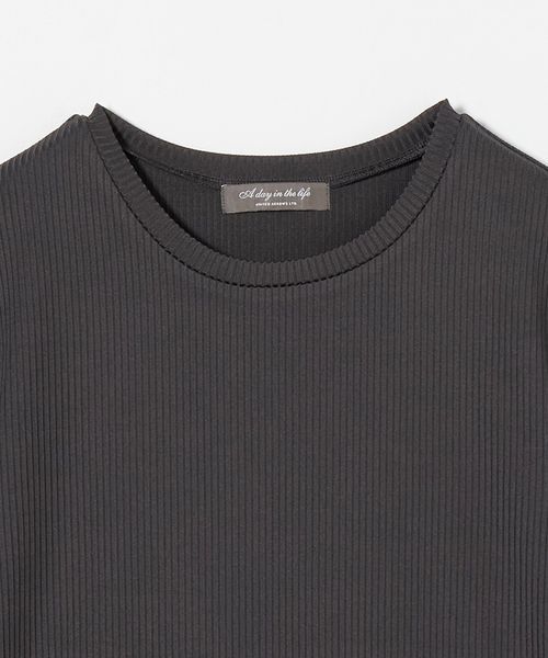 ショートスリーブカットソー リブ UNITED ARROWS｜リブバイカラーパイピング ショートスリーブ