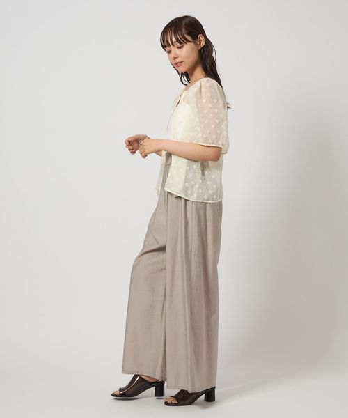 ブラウス シャツ 「EMMEL REFINES」EM シフォンカット ジャカード ブラウス レディース EMMEL REFINES＞EM シフォンカット ジャカード ブラウス