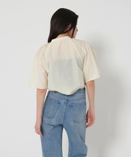 ブラウス シャツ 「EMMEL REFINES」EM タックフレアスリーブ レースアップ ブラウス レディース UNITED ARROWS green label relaxing｜<EMMEL REFINES>EM タック