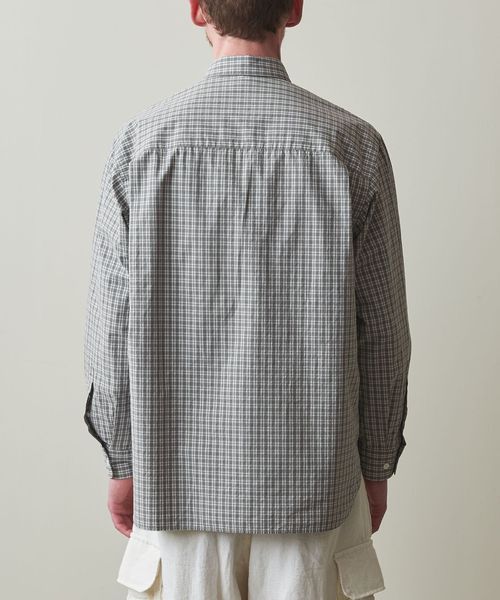 Steven Alan> ピンオックス チェック レギュラーカラー シャツ Steven Alan> ピンオックス チェック レギュラーカラー シャツ