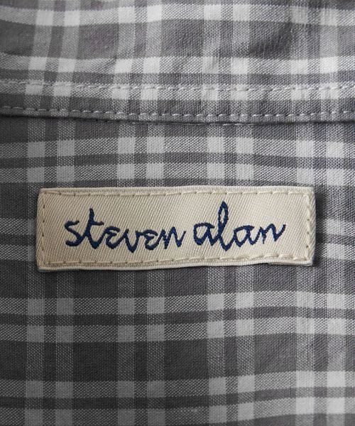 Steven Alan> ピンオックス チェック レギュラーカラー シャツ Steven Alan> ピンオックス チェック レギュラーカラー シャツ