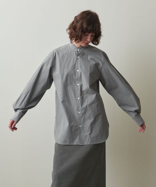 Steven Alan＞COTTON STAND COLLAR SHIRT/シャツ | UNITED