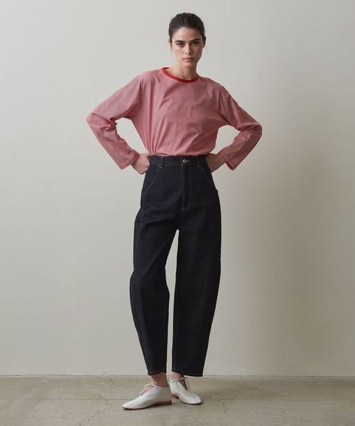 Steven Alan 12oz デニム ワイド テーパードパンツ Steven Alan（スティーブンアラン）の「＜Steven Alan＞12OZ