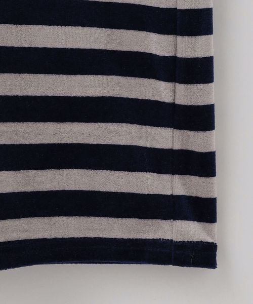 6(ROKU)＞ベロア ボーダー ポロシャツ UNITED ARROWS LTD. OUTLET｜<6(ROKU)>ベロア ボーダー