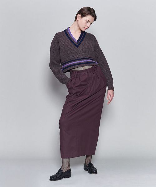 ROKU 6 タックスカート 6(ROKU)＞タックスカート ワインレッド | UNITED ARROWS LTD.ONLINE
