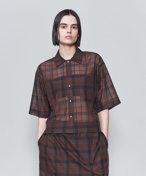ROKU シアー チェック シャツ 6(ROKU)＞シアー チェック シャツ | UNITED ARROWS LTD.ONLINE STORE