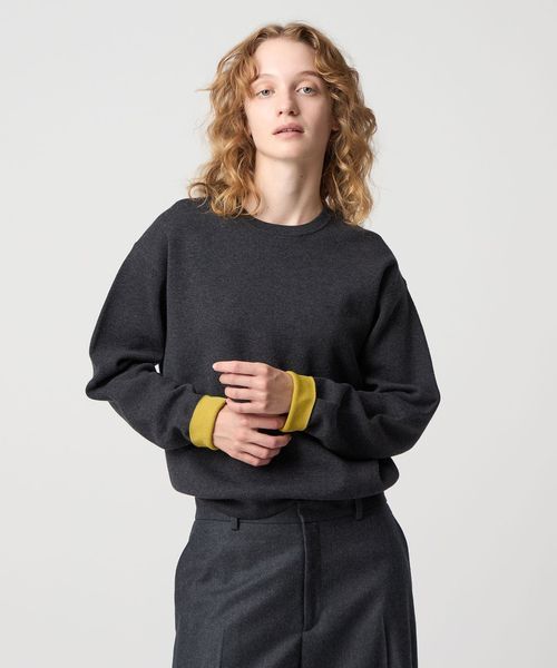 ROKU ロク　コットンウール クルーネック ニット　定価18700円 6(ROKU)コットンウール クルーネック ニット 【公式通販】