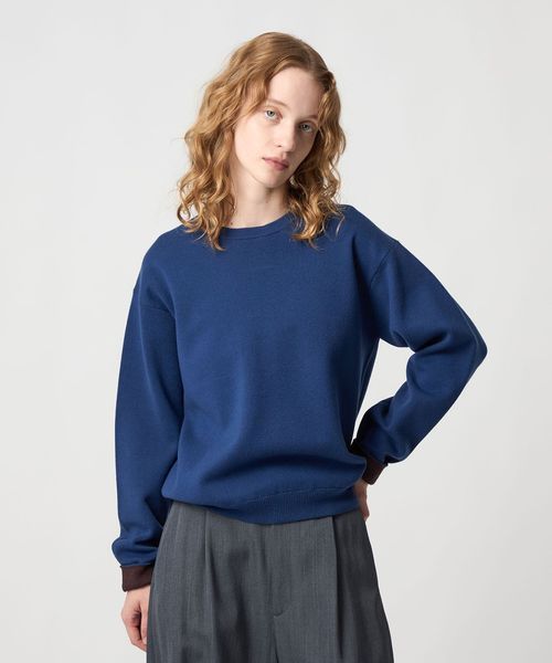 新品　6(ROKU) コットンウール ミラノリブ クルーネックプルオーバーニット 6(ROKU)＞コットンウール ミラノリブ クルーネック プルオーバーニット