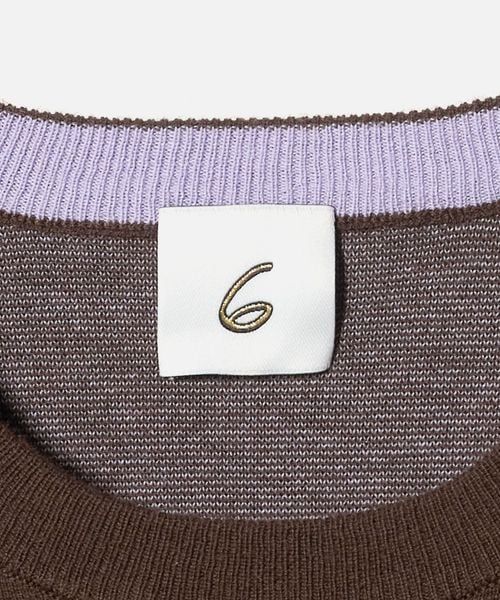 新品　6(ROKU) コットンウール ミラノリブ クルーネックプルオーバーニット 6(ROKU)＞コットンウール ミラノリブ クルーネック プルオーバーニット