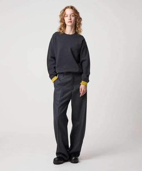 新品　6(ROKU) コットンウール ミラノリブ クルーネックプルオーバーニット 6(ROKU)＞コットンウール ミラノリブ クルーネック プルオーバーニット