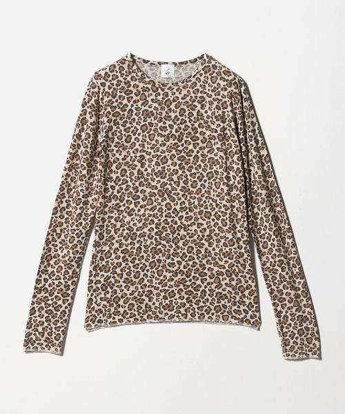＜6(ROKU)＞レオパード クルーネック プルオーバー 6(ROKU)＞レオパード クルーネック プルオーバー | UNITED ARROWS LTD