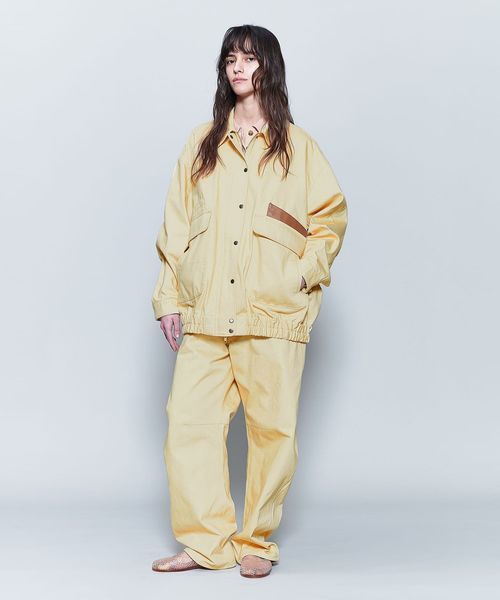 ROKU 6 BEAUTY&YOUTH FAKE LEATHER×BOA ZIP BLOUSON フェイクレザーブルゾン ジャケット エンジ  レディース ロクビューティアンドユース【中古】3-0108A∞