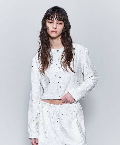 roku ビーズシャツジャケット ホワイト 6(ROKU)＞ビーズ シャツ ジャケット | - Buyee日本代购服务 | 在UNITED