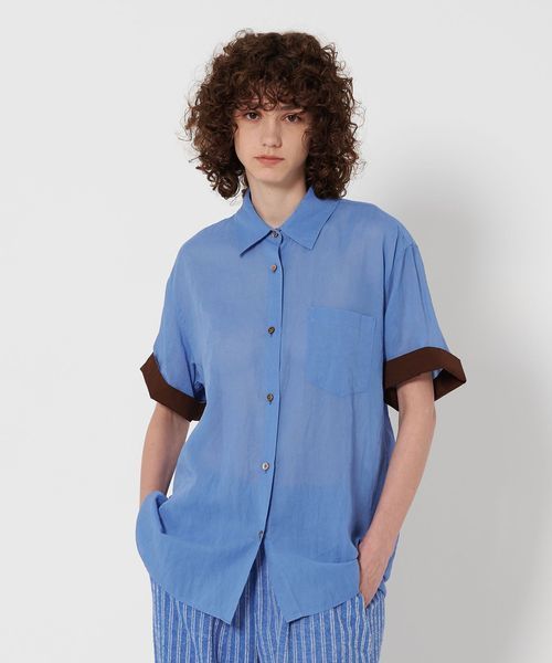 新品　6 (ROKU)ロク　チェックオープンカラー ショートスリーブシャツ BEAUTY&YOUTH UNITED ARROWS｜<6(ROKU)>チェック オープンカラー