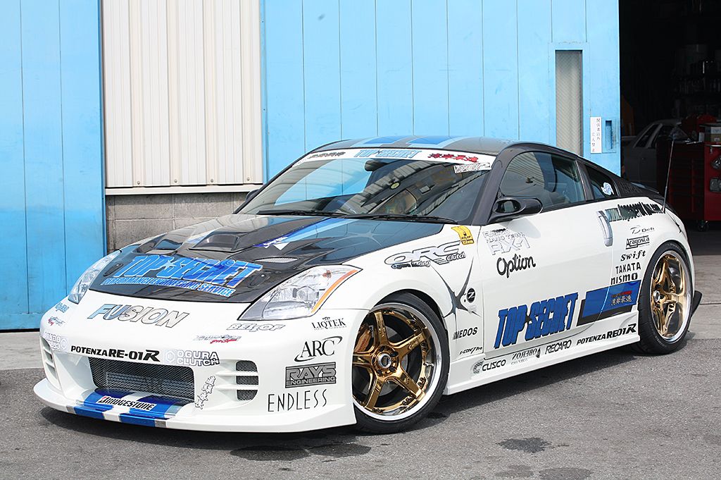 TOP SECRET Z33 G-FORCE エアロボンネット TYPE 2（HR対応）FRP | Az-style - Buyee