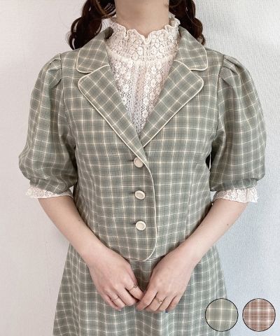 ローズ刺繍ビッグカラーオーバーコート/an another angelus