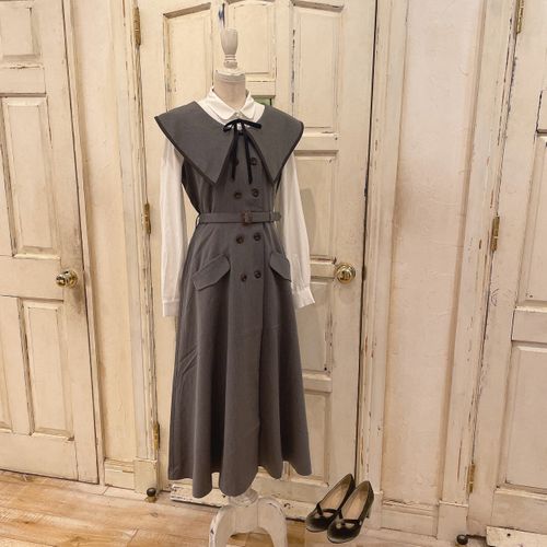 Outlet) ビッグカラートレンチジレワンピース/an another