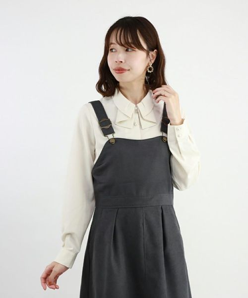 金具使いサロペット風ジャンパースカート/F i.n.t [47AE04f017] | F