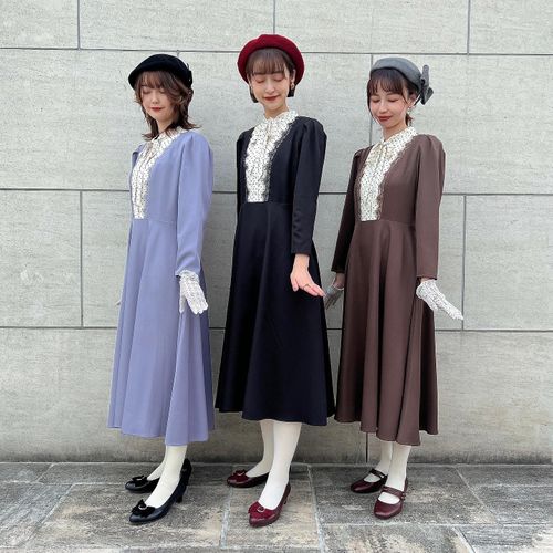 ドットヨークボウタイワンピース/an another angelus ドットヨークボウタイワンピース/an another angelus