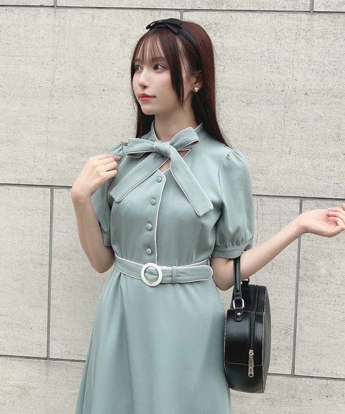 パイピングボウタイワンピース/F i.n.t [53AE02h003] | F i.n.t