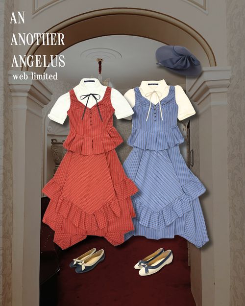 ピンタックヨークリボン付きシャツ/an another angelus [53BF01h008 