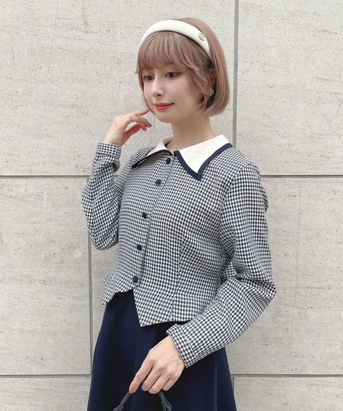 あや様オーダーワンピース ABITOKYO ワンピース ダイヤ柄ジャガードAラインワンピース