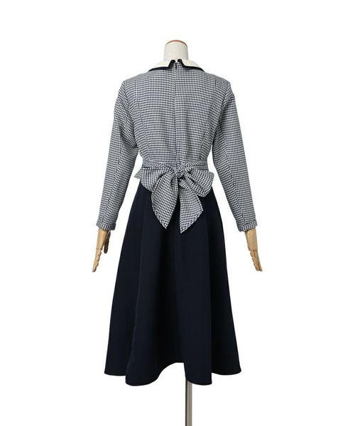 あや様オーダーワンピース ABITOKYO ワンピース ダイヤ柄ジャガードAラインワンピース