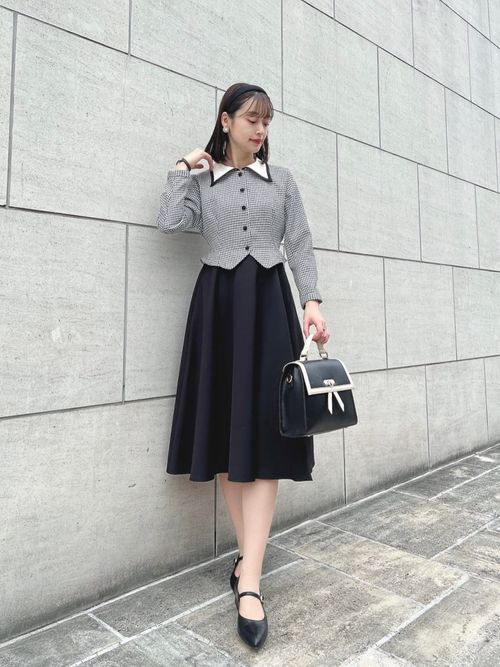 レイヤード風ギンガムフィット&フレアーワンピース an3 Limited レイヤード風ギンガムフィット&フレアーワンピース/an3 Limited