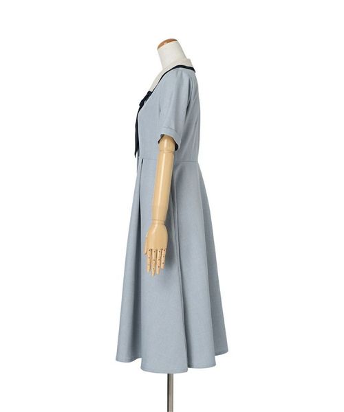 スカーフタイ付きバイカラーワンピース/F i.n.t [54AE02h015] | F