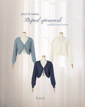 【洗える】リトルローズ 刺繍 サマーニット カーディガン リトルローズ刺繍サマーニットカーディガン/F i.n.t [53AJ04g003