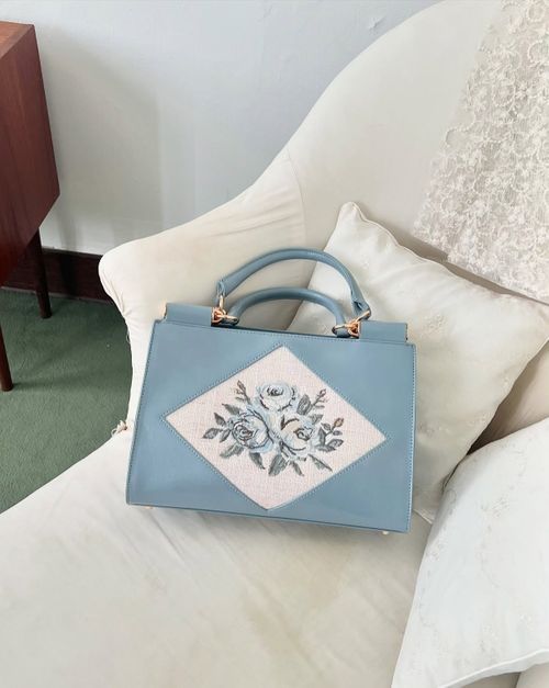 fint ローズ刺繍トートバッグ フィント ローズ刺繍トートバッグ/an another angelus [54BC01a007] | F