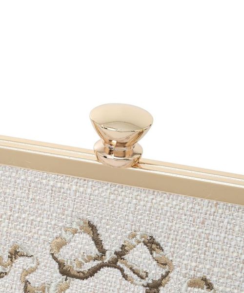 リボンローズ刺繍がま口バッグ/an another angelus [54BC05a006] | F