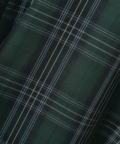 別珍ラペルペプラムチェックワンピース/an another angelus