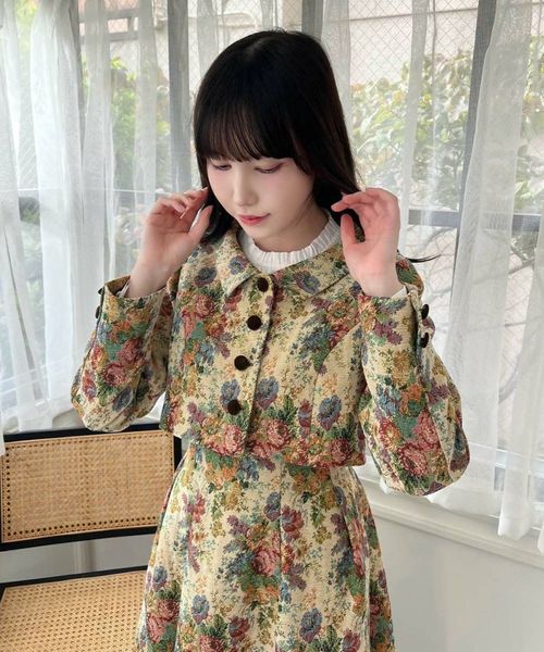 WEB限定】ショートジャケット付きゴブランセットアップ/an3 Limited  