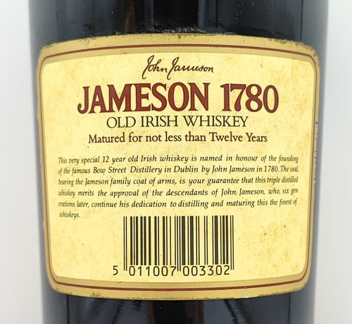 ジェムソン 1780 12年 JAMESON 1780 OLD IRISH WHISKEY 12years ジェムソン 1780 12年 JAMESON 1780 OLD IRISH WHISKEY 12years