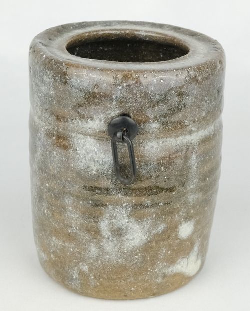 宮川香斎 眞葛焼 旅枕花生 共箱 真葛焼 真葛香斎 掛花入 花瓶 花器 茶道具 宮川香斎 眞葛焼 旅枕花生 共箱 真葛焼 真葛香斎 掛花入 花瓶